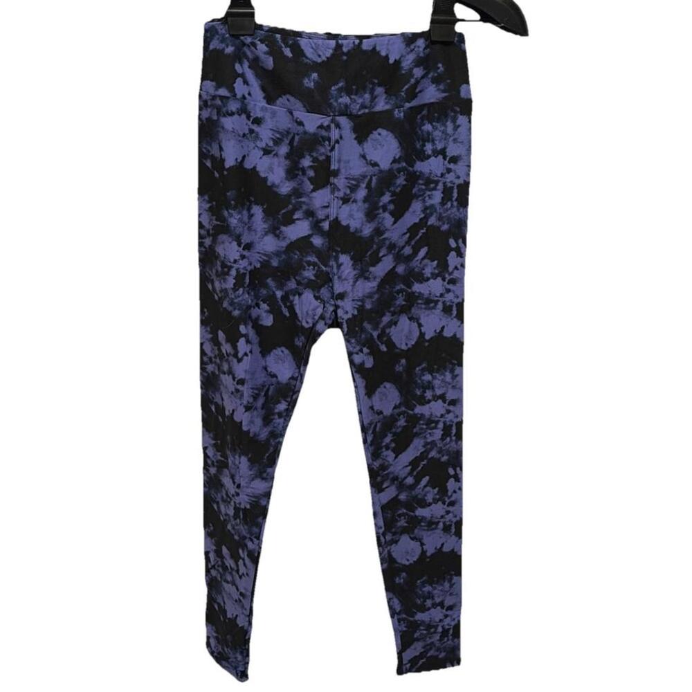 New With Tags LuLaRoe Purple / Blue & Black Tie Dye Leggings Size OS (2-10) - Picture 2 of 5